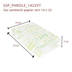 miniature Sac Sandwich Papier Vert