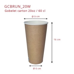 miniature Gobelet Carton Brun