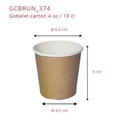 miniature Gobelet Carton Brun