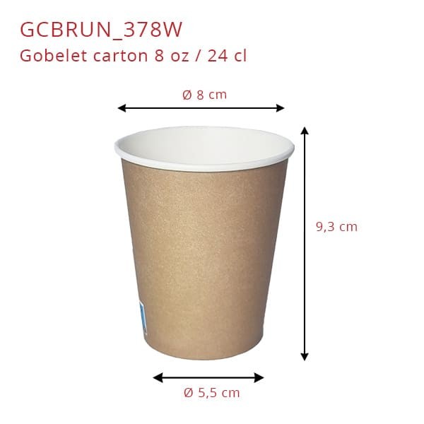 Gobelet Carton Brun - SML Food Plastic