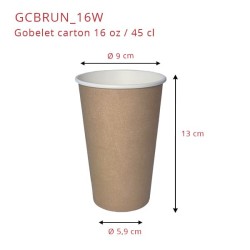 miniature Gobelet Carton Brun