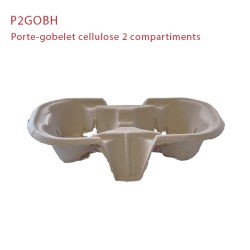miniature Porte-gobelet cellulose 2 compartiments