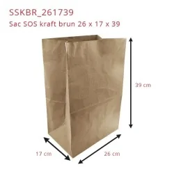 miniature Sac Kraft brun SOS
