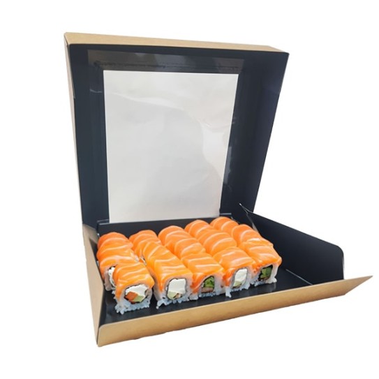 Plateau sushi carton fenêtre