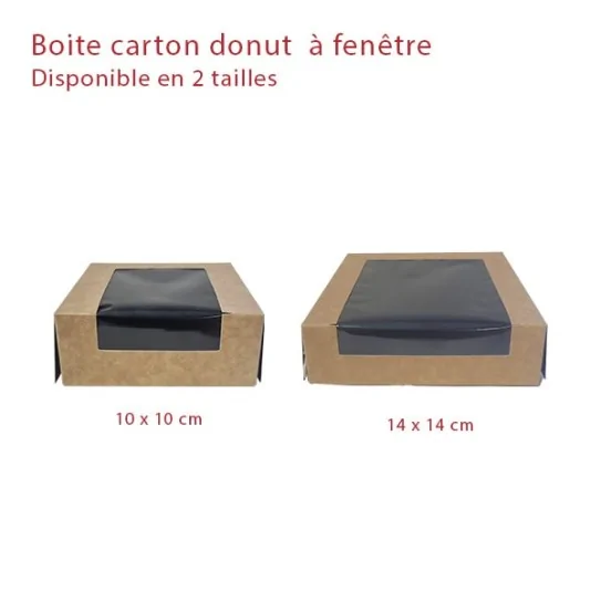 Boite carton donut fenêtre modele