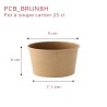 Pot à Soupe Carton Kraft Brun