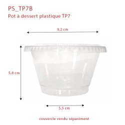 miniature Pot à Dessert Plastique Cristal TP7