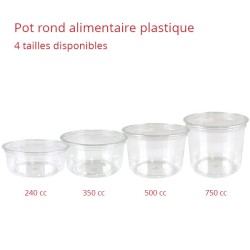 miniature Pot Rond Plastique Alimentaire