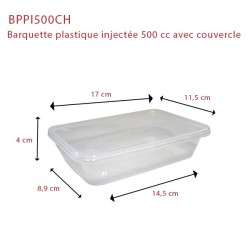 miniature Barquette plastique injecté + couvercle