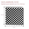 Sachet papier ouvert damier noir