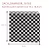 Sachet papier ouvert damier noir