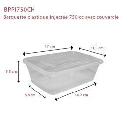 miniature Barquette plastique injecté + couvercle