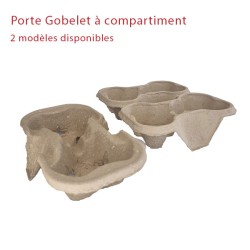 miniature Porte-gobelet cellulose 2 et 4 compartiments