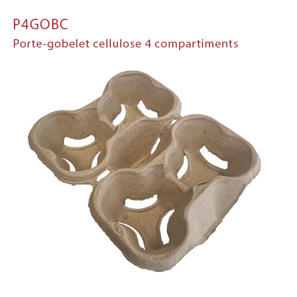 Porte gobelet cellulose 2 compartiments - SML Food Plastic