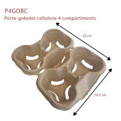 miniature Porte-gobelet cellulose 2 et 4 compartiments