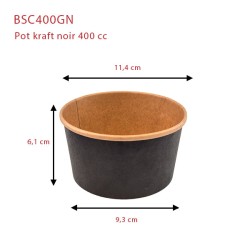 miniature Pot kraft noir