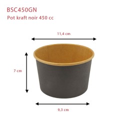 miniature Pot kraft noir