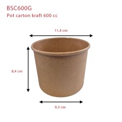 miniature Pot kraft brun