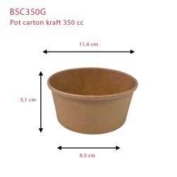 miniature Pot kraft brun
