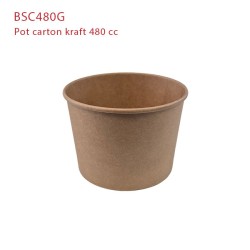 miniature Pot kraft brun