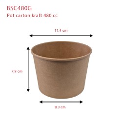miniature Pot kraft brun