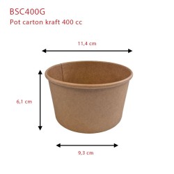 miniature Pot kraft brun