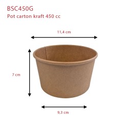 miniature Pot kraft brun