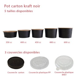 miniature Pot kraft noir