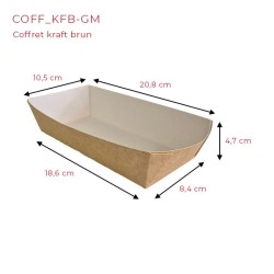 miniature Coffret Carton Kraft Brun