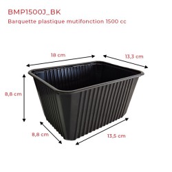 miniature Barquette Plastique Multifonction Noire