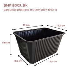 miniature Barquette Plastique Multifonction Noire