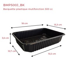 miniature Barquette Plastique Multifonction Noire