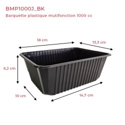 miniature Barquette Plastique Multifonction Noire