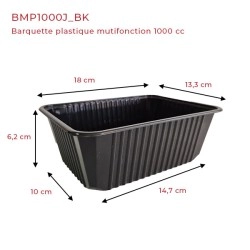 miniature Barquette Plastique Multifonction Noire