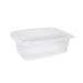 Barquette plastique micro-ondable à charnière 1000 cc