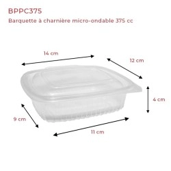 miniature Barquette plastique micro-ondable à charnière