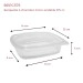 Barquette plastique micro-ondable à charnière 375 cc dimensions