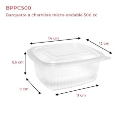 miniature Barquette plastique micro-ondable à charnière