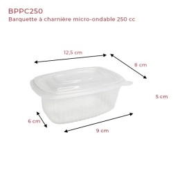 miniature Barquette plastique micro-ondable à charnière