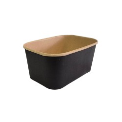 miniature Barquette carton rectangle noir