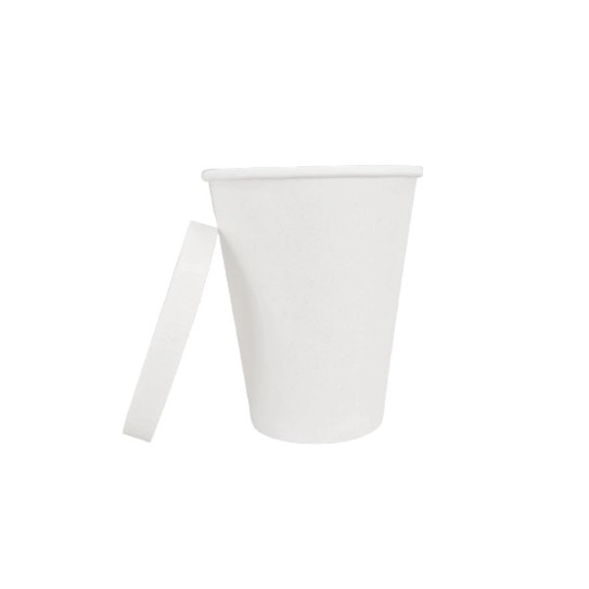 Gobelet Carton blanc couvercle