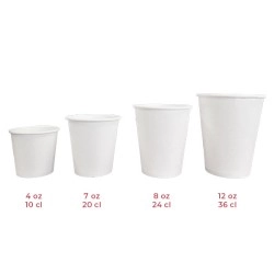 miniature Gobelet Carton Blanc