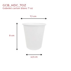 miniature Gobelet Carton Blanc