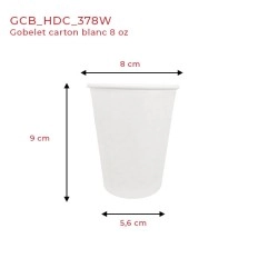 miniature Gobelet Carton Blanc