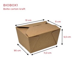 miniature Boite carton kraft BIOBOX