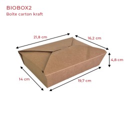miniature Boite carton kraft BIOBOX