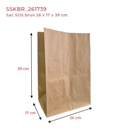 miniature Sac Kraft brun SOS
