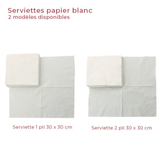 serviette papier blanc modele