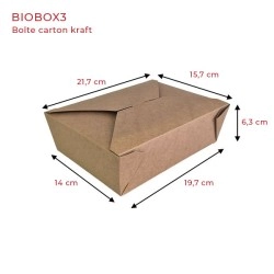 miniature Boite carton kraft BIOBOX