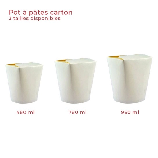 Pot à pâtes carton 3 tailles